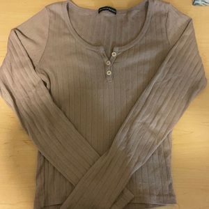 Long sleeve brandy top